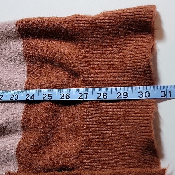 Madewell Ryder Cardigan Sweater Long Open Front Colorblock Pocket Wool Alpaca XS - Picture 15 of 16